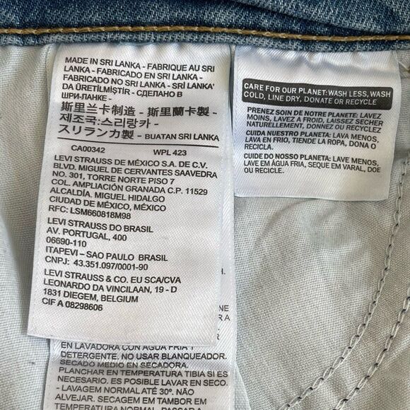 Levis Mile High Cropped Wide Leg Jeans Women 29 Button Fly Vtg Style Festival - Picture 13 of 14